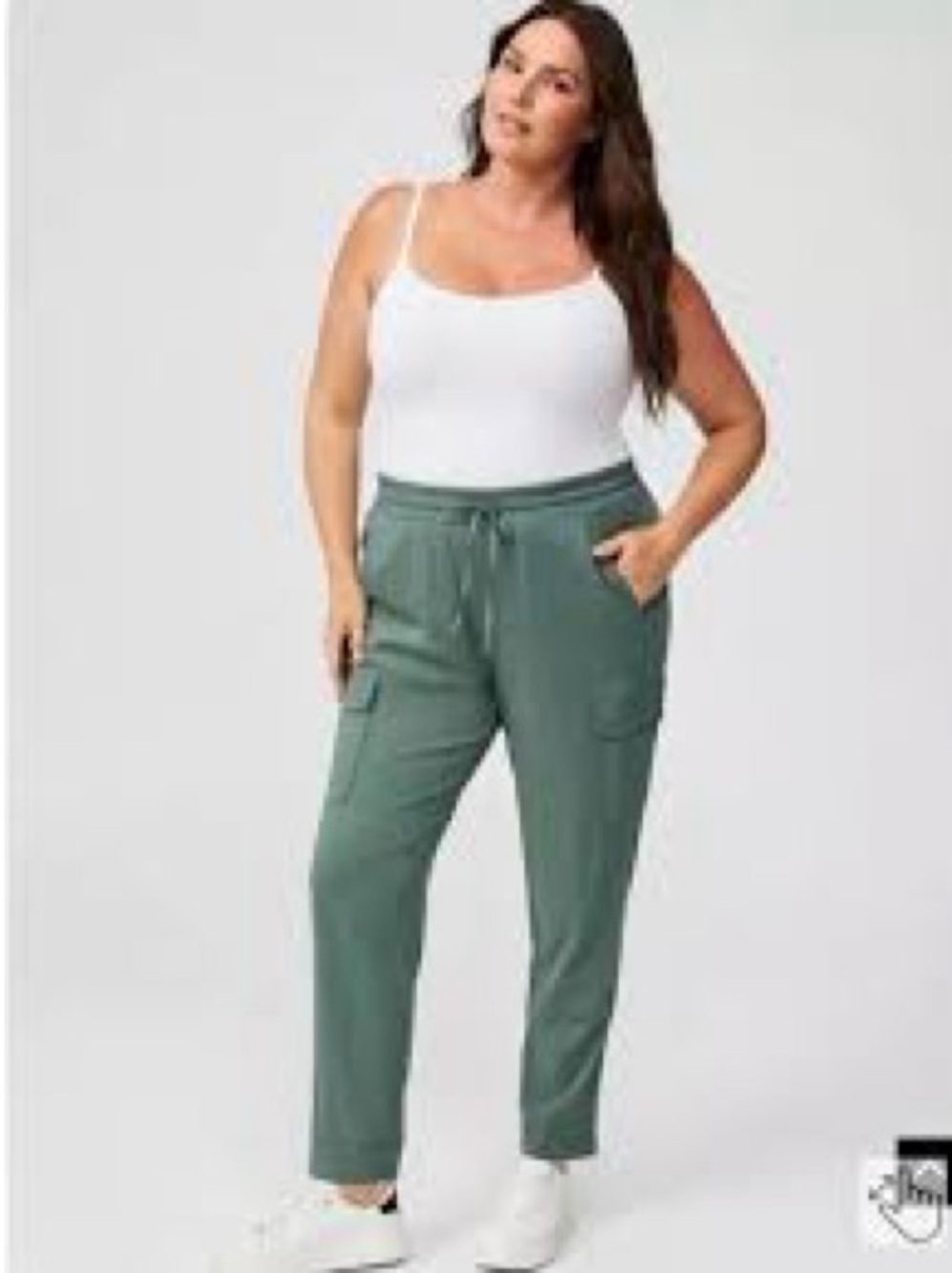 Torrid Relaxed Fit Green Cargo Jogger Pants Size 3R